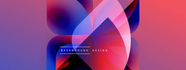 Soyut akışkan şekiller harmanlanır ve canlı gradyanlar oluşturur. Pembe, mor, mavi renkler kompozisyona hakim. Modern tasarım ögesi.