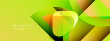 Soyut canlı katmanlar üst üste binerek dinamik sarı yeşil bileşim oluşturur. Modern tasarım elementleri akıcılık ve derinlik öneriyor.