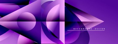 Soyut mor tasarım katmanlı şekiller, gradyanlar içerir. Modern estetik, dinamik bileşim, uygun arkaplan ögesi.