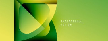 Soyut geometrik tasarım. Renkli gölgeler sarı, yeşil karışımı. Sancaklar ve sunumlar için modern arka plan uygun. Minimalist stil.