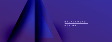 Soyut mor tasarım geometrik şekiller, gradyanlar içerir. Metin sağ köşede arkaplan tasarımı okuyor. Minimalist estetik.