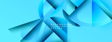 Soyut mavi şekiller örtüşür, dinamik görsel doku yaratır. Renkler derinliği gösteriyor, modern tasarım estetiği..