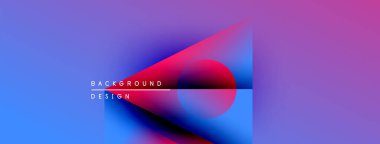 Soyut canlı arkaplan tasarımı. Akışkan şekiller mavileri, morları, kırmızıları harmanlıyor. Modern estetik, dinamik kompozisyon. Sunulan minimalist metin ögeleri.