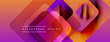 Soyut geometrik şekiller örtüşür, canlı bir gradyan arkaplan oluşturur. Metin, formların altındaki arkaplan dizaynını okur. Modern, renkli kompozisyon.