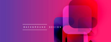 Soyut eğim arkaplanı. Üst üste binen kareler dinamik görsel efekt yaratır. Mor, pembe, kırmızı renkler kompozisyona hakim. Modern tasarım ögesi.