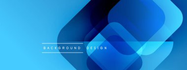 Soyut mavi arkaplan. Üst üste binen şekiller modern tasarım yaratır. Renkler derinlik ve görsel ilgi sağlar. Basit, temiz estetik..