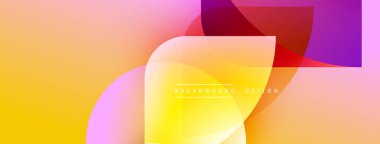 Soyut gradyanlar harmanlanarak, dinamik görsel akış yaratır. Sıcak renkler baskın, mor aksanlı. Modern tasarım elementleri parlak estetik sunar.