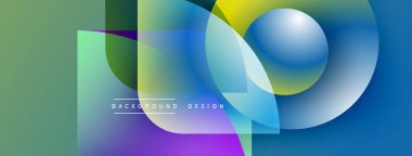 Soyut geometrik şekiller canlı renkleri harmanlarlar. Pürüzsüz gradyanlar dinamik görsel efekt yaratır. Modern tasarım elementleri yenilik ve teknoloji öneriyor.