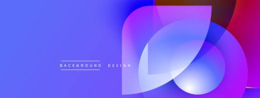 Soyut eğim arkaplanı. Üst üste binen şekiller dinamik görsel efekt yaratır. Mavi, mor, pembe renkler kompozisyona hakim. Modern tasarım ögesi.