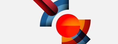 Soyut grafik tasarım katmanlı şekiller, canlı renkler, dinamik kompozisyon. Modern estetik, temiz çizgiler, kalın görsel etki.