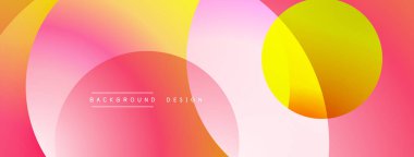 Soyut arkaplan özellikleri üst üste biniyor. Renkler arasında pembe, sarı, turuncu, beyaz var. Modern tasarım, pürüzsüz eğimler.