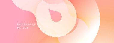 Soyut akışkan şekiller, yumuşak eğimler. Şeftali, pembe renkler kompozisyona hakim. Arka planlar için modern tasarım ögesi.