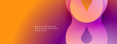 Soyut eğim arkaplanı. Sıcak renkler serin mor renklere karışıyor. Sıvı şekilli modern tasarım, basit ama zarif..