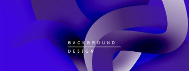 Soyut sıvı şekiller, canlı mor renkler, modern tasarım. Arkaplanda pürüzsüz gradyanlar, dinamik bileşimler var.