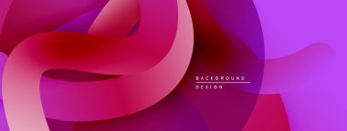 Soyut sıvı şekiller, canlı mor renkler, mor renkler. Modern tasarım, pürüzsüz eğimler dinamik kompozisyon yaratır. Arkaplan ögesi.