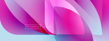 Soyut sıvı şekiller, canlı pembeler, maviler modern arka plan yaratır. Gradyan renkler örtüşüyor, dinamik bileşim oluşturuyor. Metin arkaplan tasarımı okur.