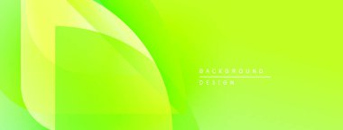 Parlak yeşil katmanlar dinamik görsel efekt yaratır. Yumuşak eğimler hareketi, modern tasarım estetiği önerir.