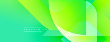 Soyut, enerjik bir arkaplan. Gradyan gölgeler harmanlanarak modern tasarım yaratıyor. Üst üste binen şekiller dinamik görsel efekt sunar.