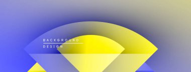 Soyut eğim arkaplanı. Sarı, mavi renkler düzgün bir şekilde harmanlanır. Minimalist tasarım geometrik şekiller, metin örtüsü içerir. Modern estetik.