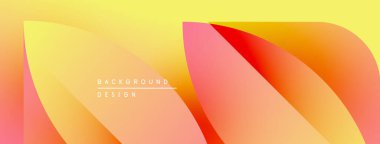 Soyut eğim arkaplanı. Sarı, turuncu, kırmızı renkler düzgün bir şekilde harmanlanır. Metin kaplamalı minimalist tasarım, tasarım. Modern estetik.