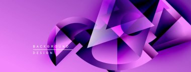 Soyut mor tasarım geometrik şekiller, gradyanlar, akan çizgiler içerir. Dijital projeler için modern arkaplan.