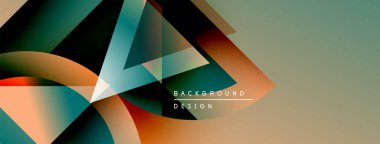 Soyut geometrik şekiller örtüşür, dinamik görsel efekt yaratır. Renkler harmanlanır, modern arkaplan tasarımı oluşturulur. Yumuşak gradyanlar.