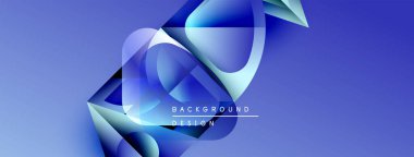 Soyut mavi tasarım akış şekilleri, gradyanlar, çizgiler. Metin kaplamalı modern arkaplan, tasarım.