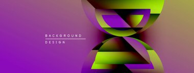 Soyut canlı tasarım akış çizgileri, gradyanlar. Mor, yeşil renkler kompozisyona hakim. Modern estetik, dinamik görsel etki.