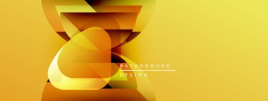 Soyut sarı tasarım katmanlı şekiller, gradyanlar. Metin arkaplan tasarımlı modern arkaplan. Parlak, dinamik kompozisyon.