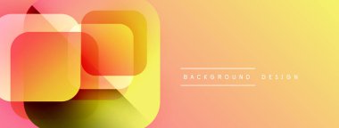 Soyut geometrik şekiller örtüşür, canlı bir değişim etkisi yaratır. Sıcak renkler kompozisyona hakim, modern tasarımın estetik olduğunu gösteriyor..