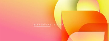 Soyut eğim arkaplanı. Üst üste binen şekiller dinamik görsel efekt yaratır. Sıcak renkler kompozisyona hakim, modern estetik sunuyor..