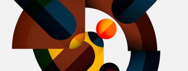 Kavisli şekiller, sıcak renkler, serin tonlar içeren soyut kompozisyon. Geometrik formlar, dinamik görsel ilgi yaratıyor. Minimalist tasarım.