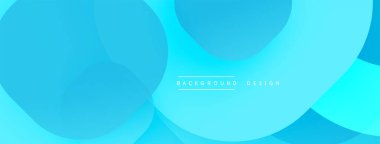 Soyut mavi eğimler üst üste binen daireler oluşturur. Arka planlar ve sunumlar için modern tasarım ögesi uygun. Basit, temiz estetik..