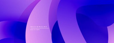 Soyut mor arkaplan. Pürüzsüz akışkan şekiller dinamik görsel doku oluşturur. Renkler modern estetik sunuyor.