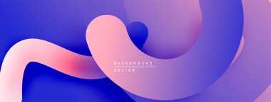 Soyut sıvı şekiller, canlı renklerin karışımı. Modern tasarım, pürüzsüz eğimler dinamik kompozisyon yaratır. Arkaplanda hareket ve enerji var..