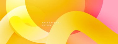 Soyut sıvı şekiller, canlı sarı, turuncu renkler. Pürüzsüz gradyanlar dinamik görsel akış yaratır. Modern tasarım ögesi.
