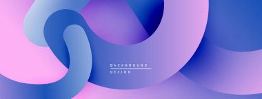 Soyut sıvı şekiller, canlı mor, mavi renkler. Modern tasarım, pürüzsüz eğimler dinamik kompozisyon yaratır. Arkaplan dokusu.