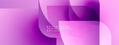 Soyut mor arkaplan. Üst üste binen şekiller dinamik görsel efekt yaratır. Modern tasarım, gradyanlar, pürüzsüz geçişler mevcut.