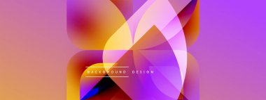 Soyut canlı şekiller örtüşür, dinamik renkli arkaplan oluşturur. Modern tasarım elementleri akıcılık ve enerji öneriyor.