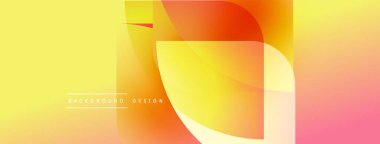Soyut eğim arkaplanı. Sarı, turuncu, kırmızı renkler düzgün bir şekilde harmanlanır. Modern tasarım elementleri dinamik görsel akış yaratır.