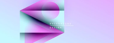 Soyut geometrik şekiller çakışıyor. Yumuşak pastel renkler harmanlanarak modern arkaplan tasarımı oluşturur. Işık eğimleri görsel derinliği arttırır.