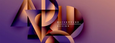 Soyut geometrik şekiller örtüşüyor, canlı mor, turuncu renkler yaratıyor. Metin, arkaplan tasarımının merkezde konumlandığını okuyor. Modern, şık bir görüntü..