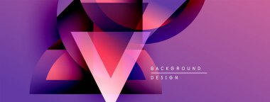 Soyut geometrik tasarım. Mor, morumsu renkler karışımı. Modern, dinamik kompozisyon görsel ilgi yaratır. Arkaplanda V harfi var.