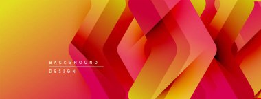 Soyut geometrik katmanlar canlı bir değişim etkisi yaratır. Sıcak renkler kompozisyona hükmediyor, enerji ve dinamizmi işaret ediyor. Modern tasarım ögesi.