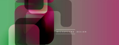 Soyut geometrik şekiller örtüşüyor, canlı renk eğimleri yaratıyor. Modern tasarım arka planlar, pankartlar, sunumlar için uygun.