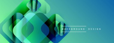 Soyut geometrik şekiller örtüşür, canlı bir değişim etkisi yaratır. Modern tasarım arka planlar ve sunumlar için uygundur. Yumuşak geçişler görünür.