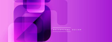 Soyut mor katmanlar modern arkaplan oluşturur. Geometrik şekiller örtüşüyor ve canlı bir görsel cazibe sağlıyor. Minimalist tasarım çeşitli projelere uyar.