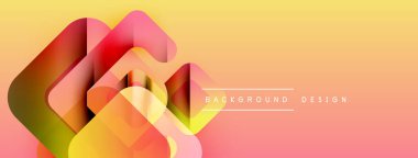 Soyut geometrik şekiller örtüşür, canlı bir değişim etkisi yaratır. Sıcak renkler kompozisyona hakim, modern tasarımın estetik olduğunu gösteriyor..