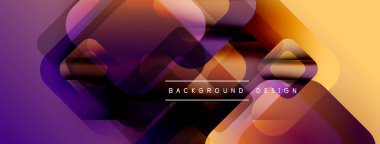 Soyut gradyan katmanlar dinamik görsel efekt yaratır. Mor, turuncu, sarı renkler kusursuz bir şekilde harmanlanır. Modern tasarım ögesi.
