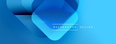 Soyut mavi şekiller dinamik değişim etkisi yaratır. Modern tasarım arka planlar, sunumlar, markalaşma için uygun. Minimalist estetik.